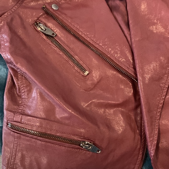 Blank NYC Burgundy Leather jacket - Picture 4 of 4